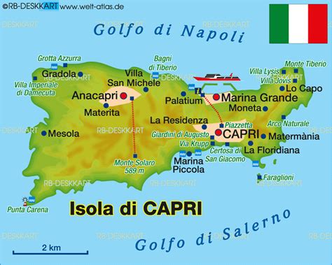 capri metropolitan city of naples italy|Capri Map .